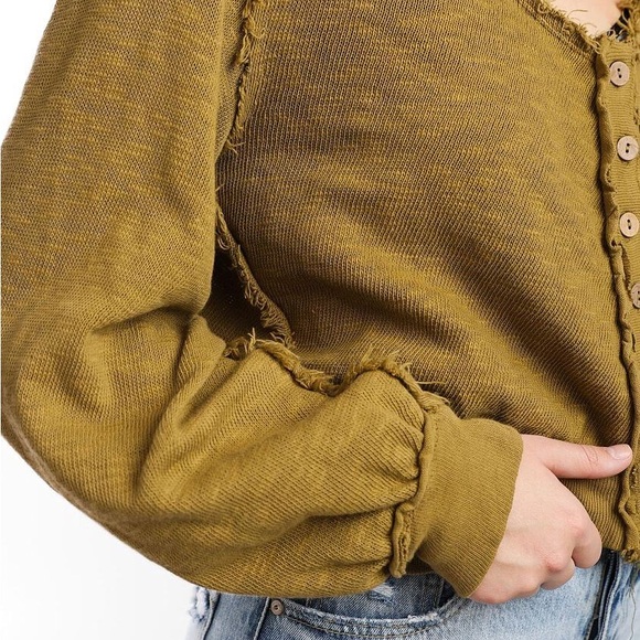 FP We The Free | Olive Button Crop Cardigan | Size Small - Picture 12 of 13